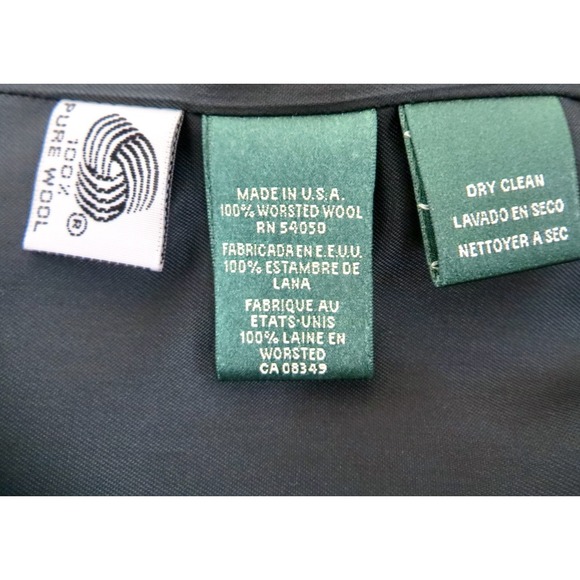 NEW! Lauren Ralph Lauren 100%  Wool Double Breasted Houndstooth Pea Coat Gray 8 - Picture 8 of 8